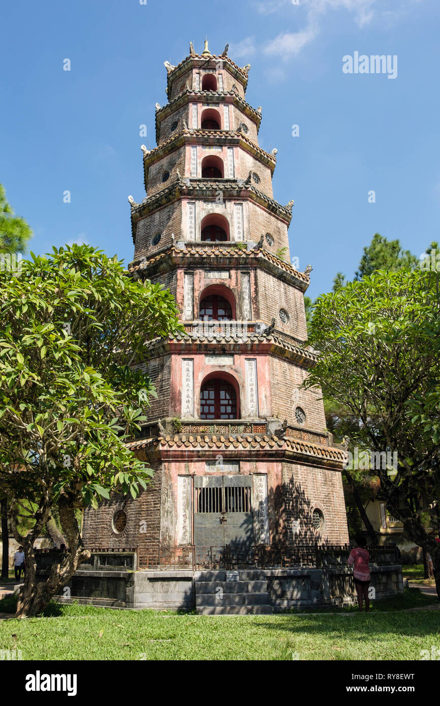 Thien Mu Pagoda. Hue, Thừa Thien–Hue Province, Vietnam, Asia Stock Photo