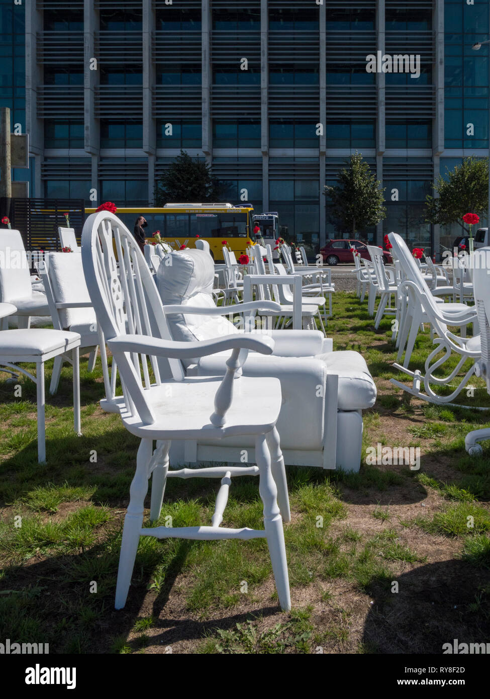 New zealand christchurch empty chairs hires stock photography and