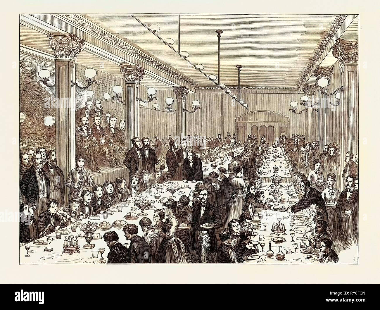 Victorian Christmas Dinner Stock Photos & Victorian Christmas Dinner