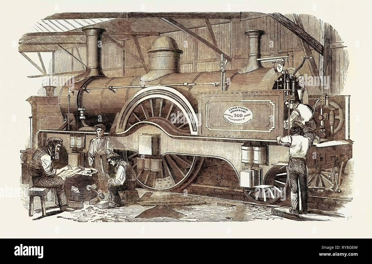 New Express Engine for the London and North-Western Railway, 1852 Stock ...