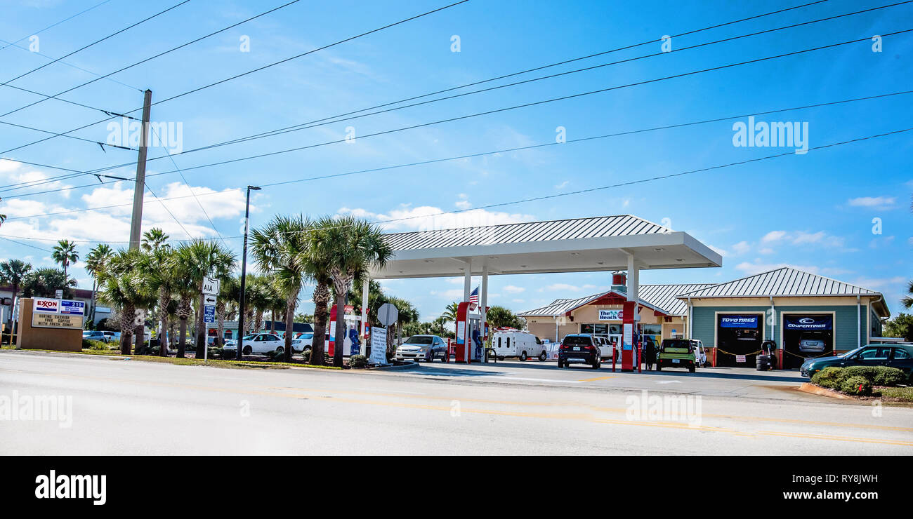Florida gas station Stock Photo