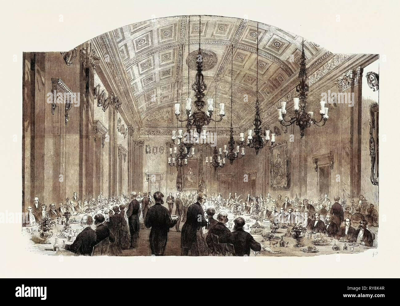 Banquet at the Fishmongers' Hall on Lord Mayor's Day Stock Photo