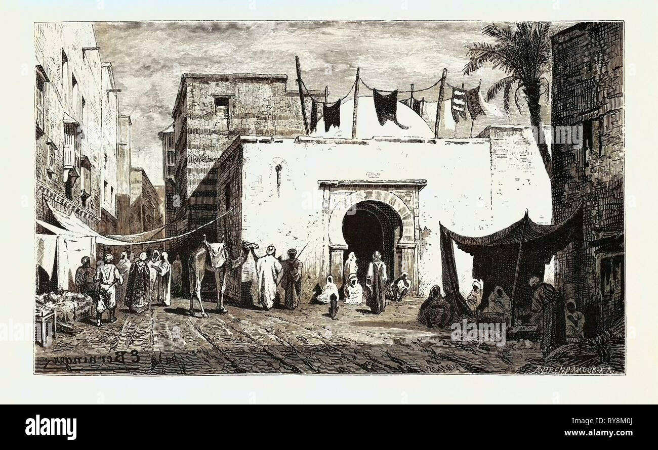 A BATHHOUSE. Egypt, engraving 1879 Stock Photo Alamy