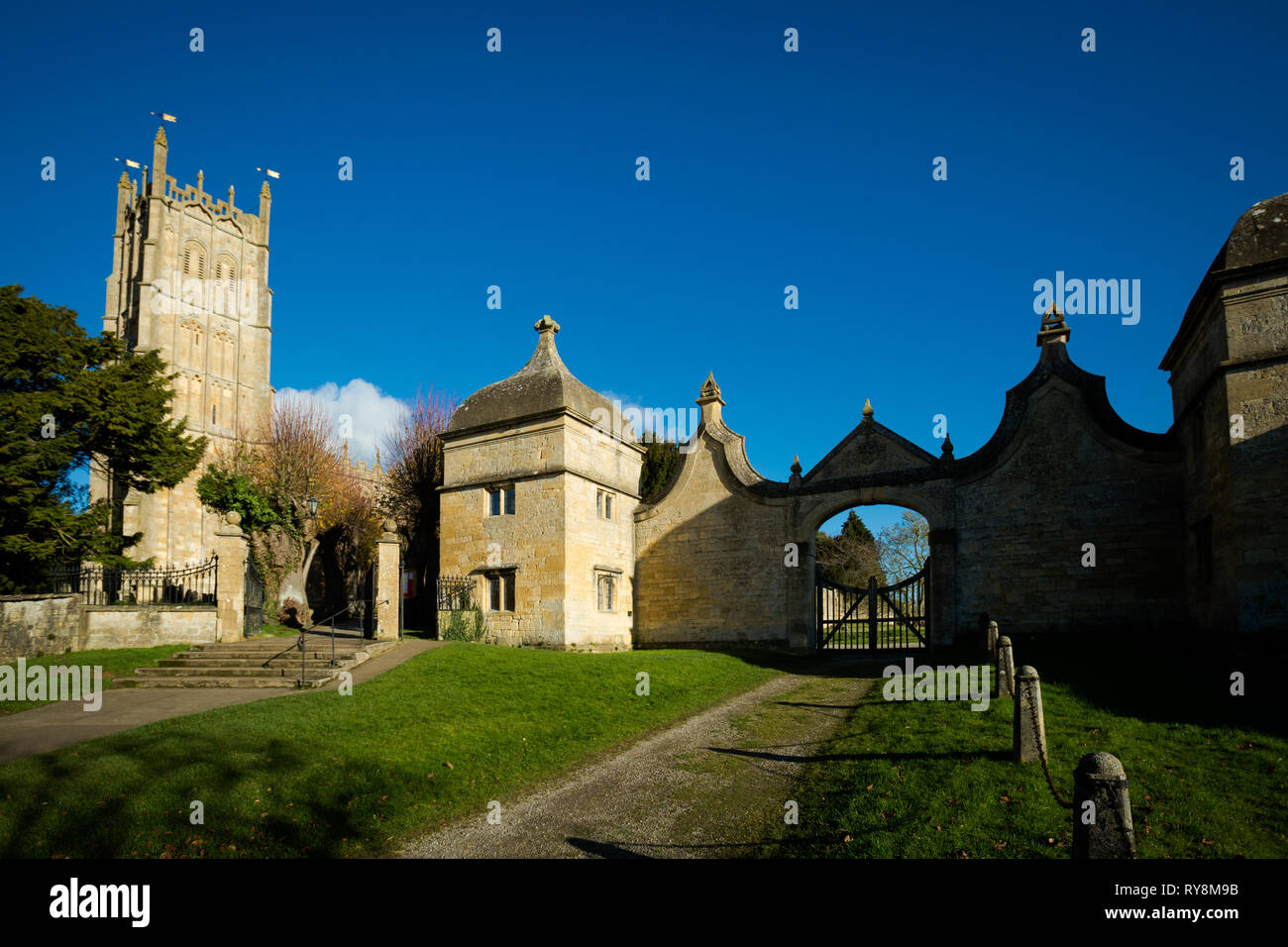 Old Paris church of St. James in Chipping Camden in west England