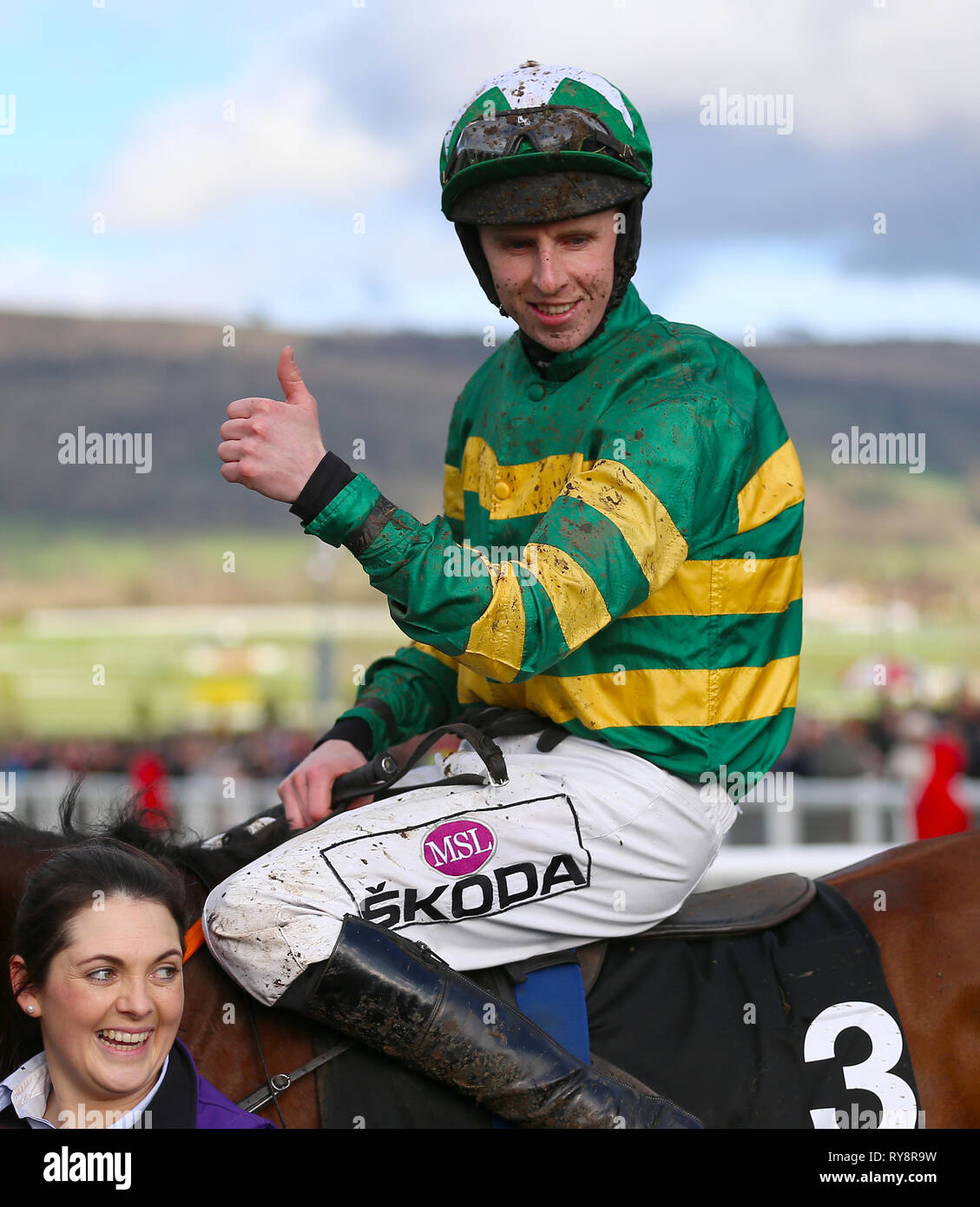 Jockey Mark Walsh wins the Unibet Champion Hurdle Challenge Trophy with Espoir D'allen during Jockey Mark Walsh wins the Unibet Champion Hurdle Challenge Trophy with Espoir D'allen during