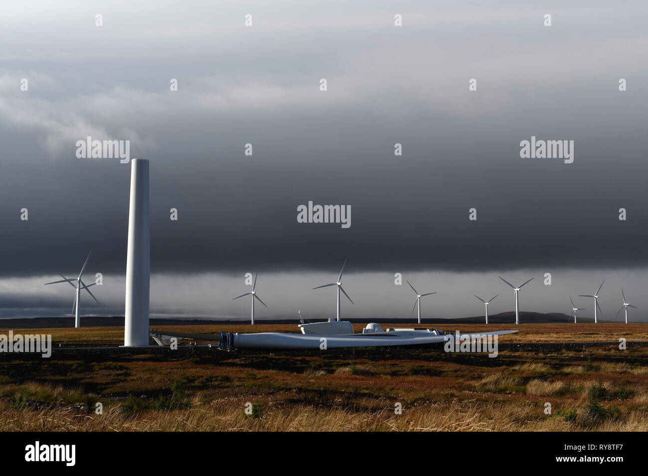 windfarm;under construction;off A9;caithness;scotland Stock Photo