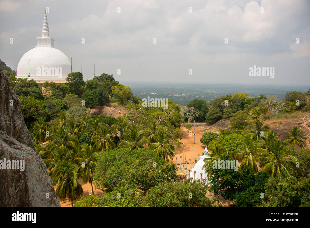 Asia, Sri Lanka, Mihintale, Maha Stupa, Ambasthala Dagaba Stock Photo