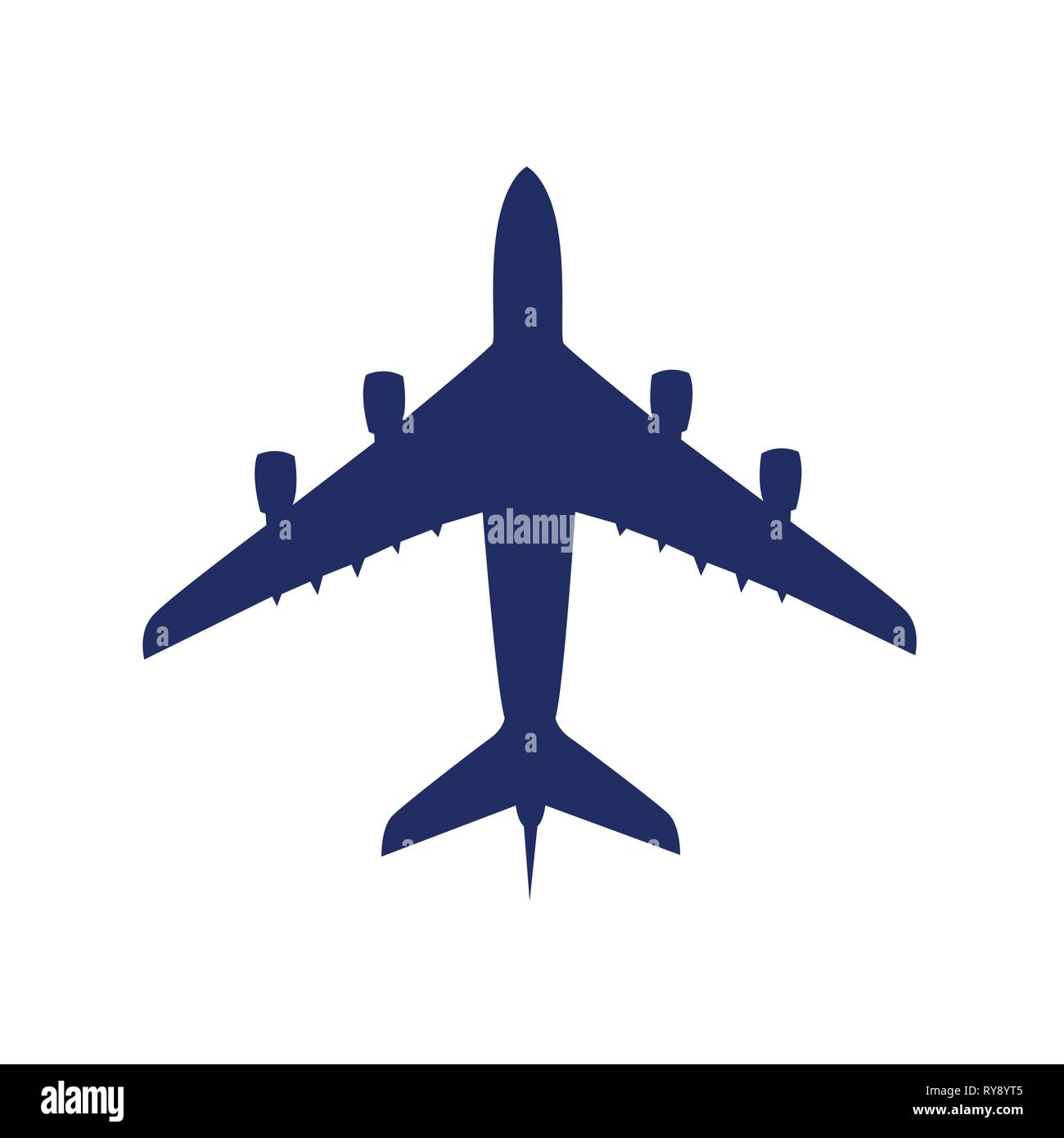 passenger airplane isolated on a white background vector illustration ...
