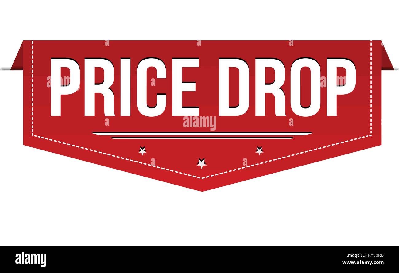 Price drop banner design on white background, vector illustration Stock Vector Image & Art Alamy