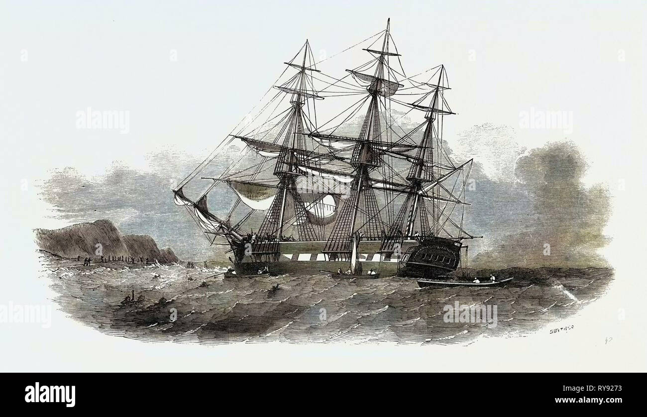 The Ship 'Centaur,' of Calcutta, Lost on the Coast of Arabia Stock Photo