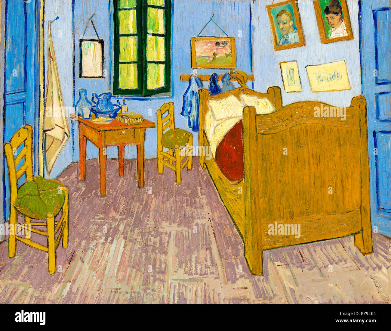Vincent van Gogh, Bedroom in Arles, Post Impressionist painting, circa 1889-1890 Stock Photo