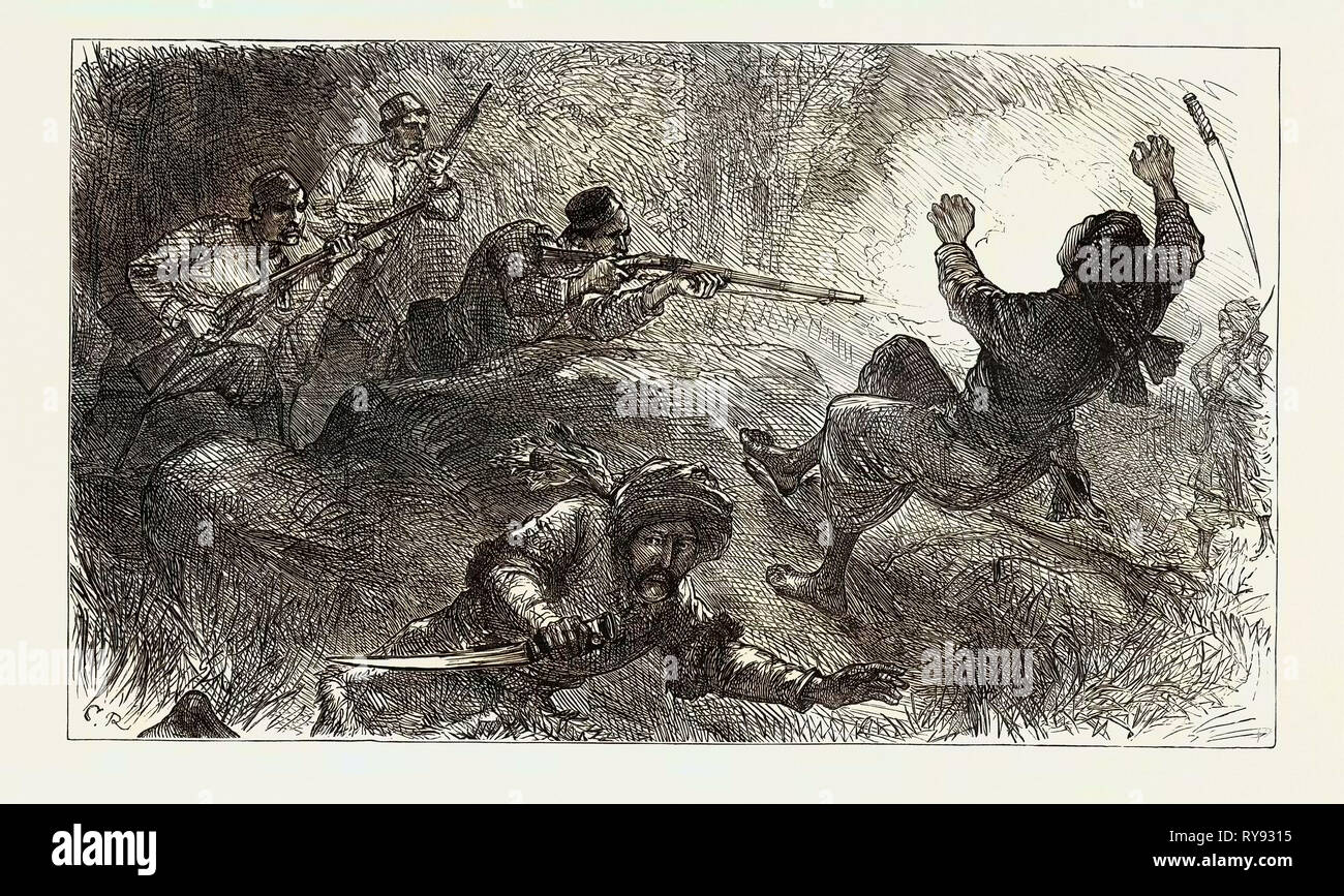 The Afghan War: Trapping Loose-Wallahs 1879 Stock Photo