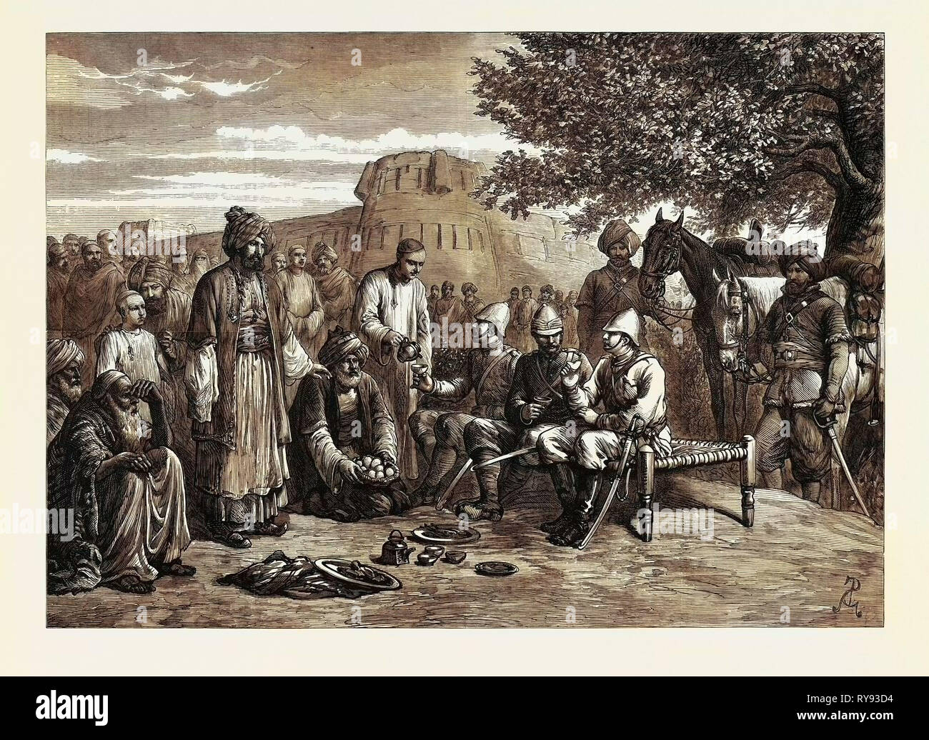Afghan Hospitality 1879 Stock Photo