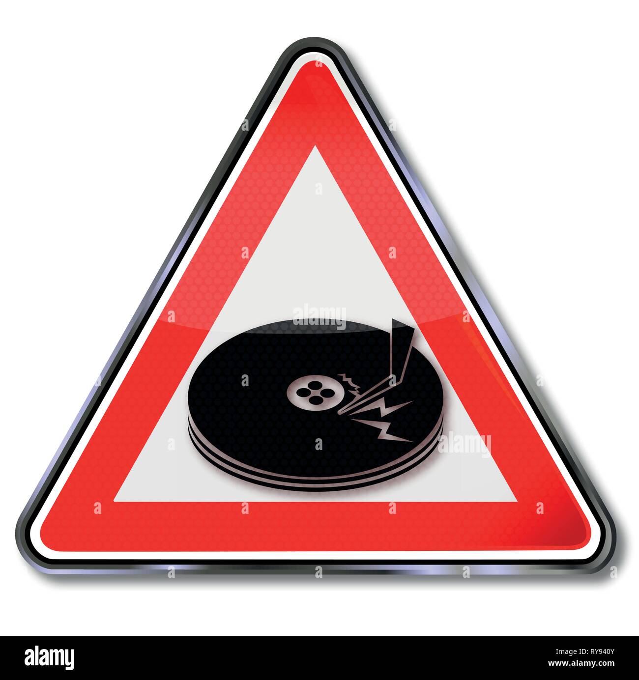 Hard disk head crash Stock Vector Images Alamy