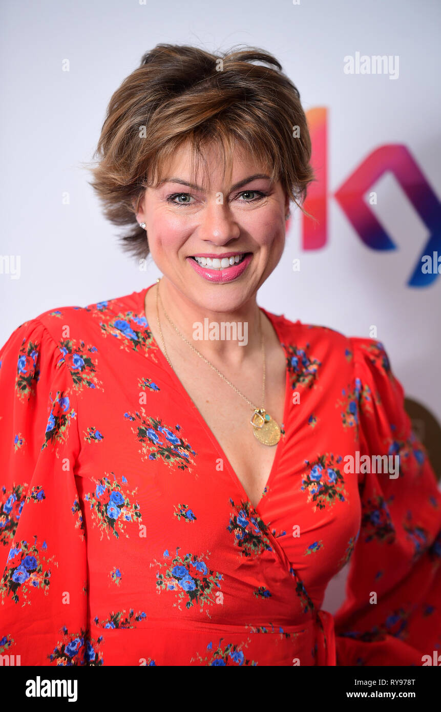 Kate Silverton attending the TRIC Awards 2019 50th Birthday Celebration held at the Grosvenor House Hotel, London. Stock Photo
