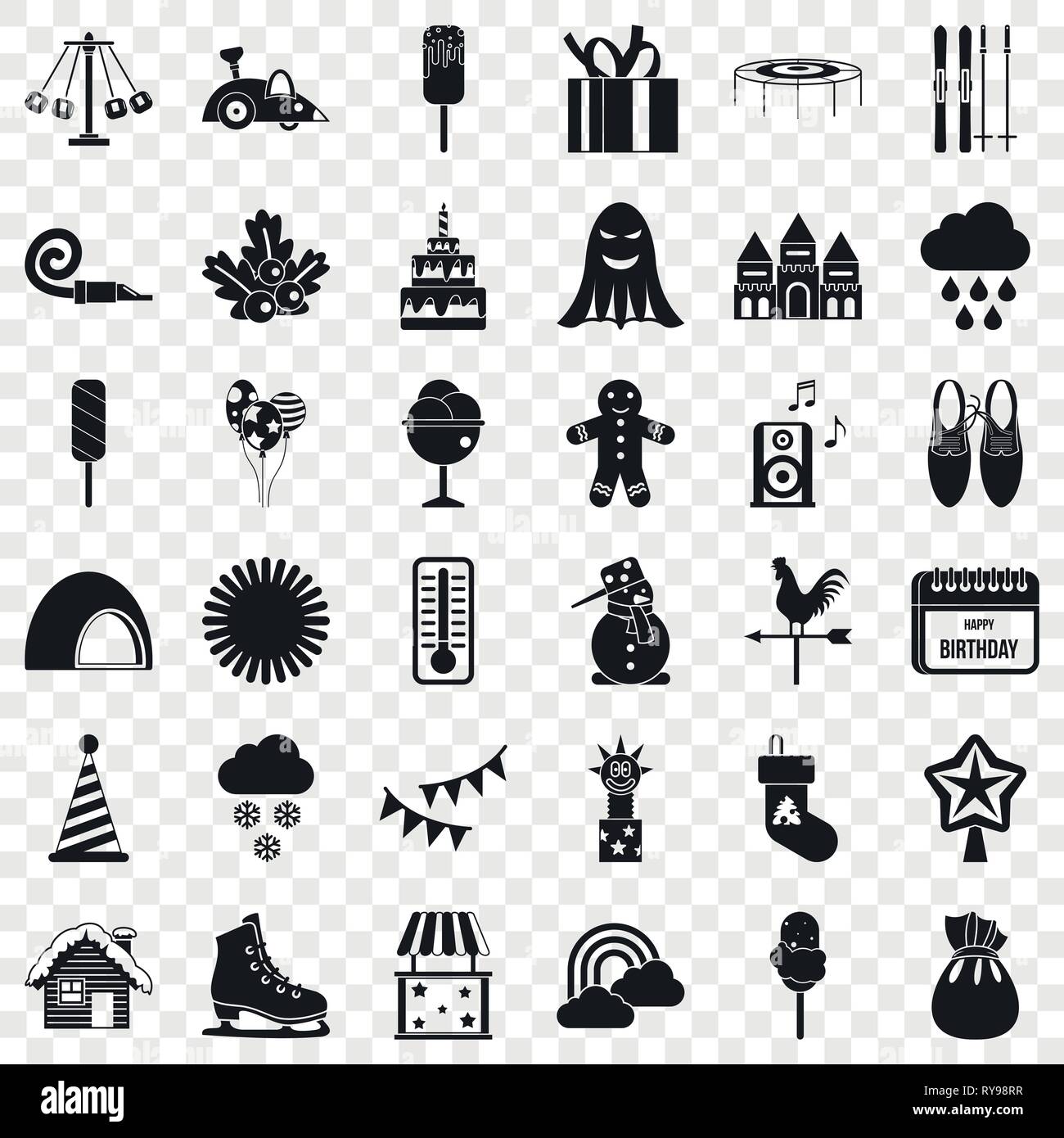 Children carousel icons set, simple style Stock Vector Image & Art - Alamy