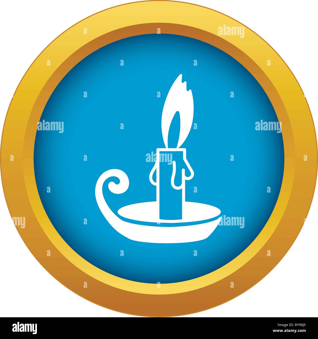 Candle icon blue vector isolated Stock Vector Image & Art - Alamy