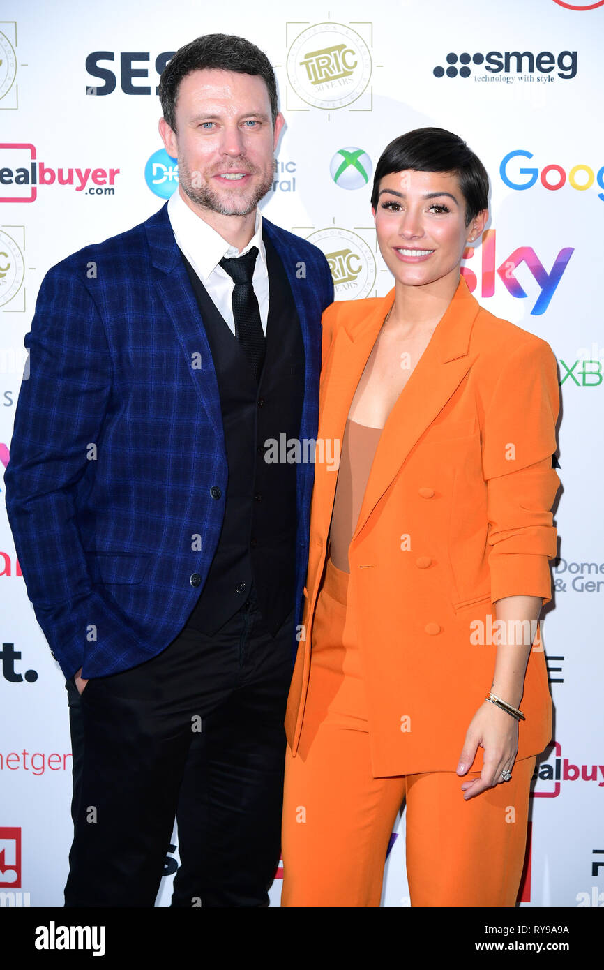 Wayne Bridge (left) and Frankie Bridge during the TRIC Awards 2019 50th