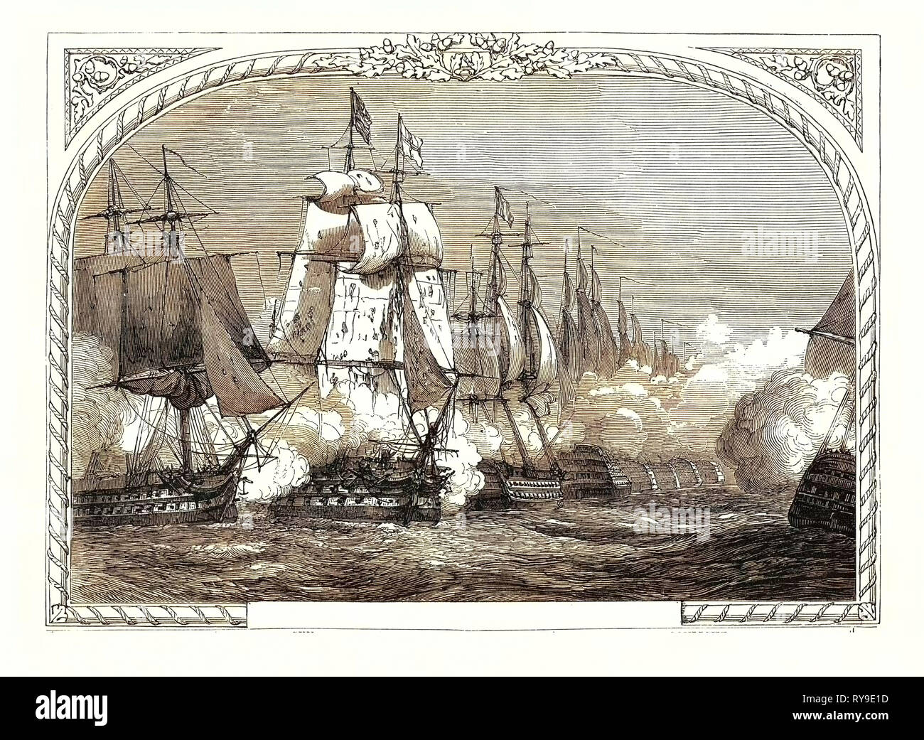 Battle of Trafalgar, (Nelson), October 21st, 1805, Cape Trafalgar in South West Spain Stock Photo