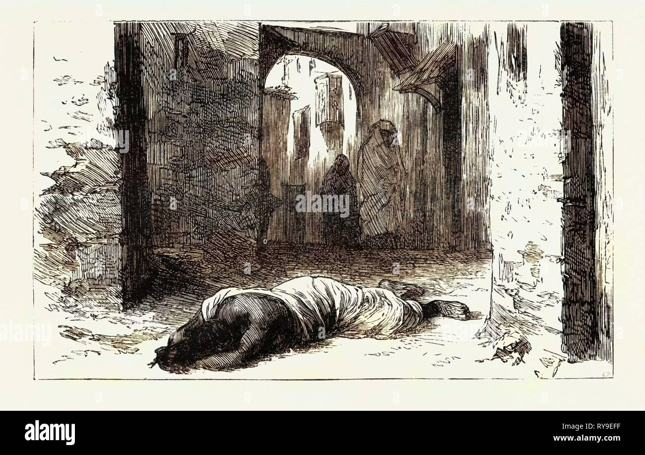 And Gave Her Life to Regain Her Freedom, Engraving 1884, Slave Trade, Slave, Slavery, Slaves, Social Issue, Social Issues Stock Photo