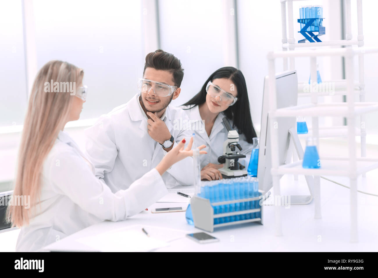 Team professional scientists work hi-res stock photography and images ...