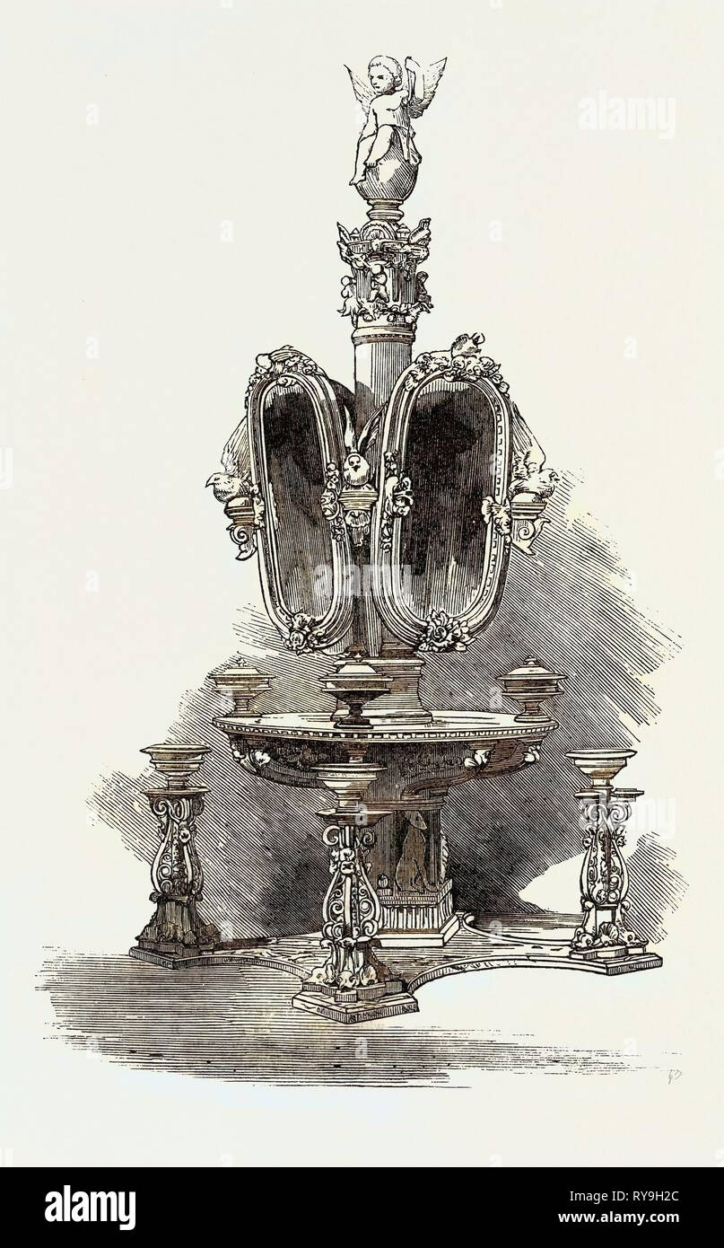 The Paris Universal Exhibition: White Marble Toilet Table by Professor Stock Photo