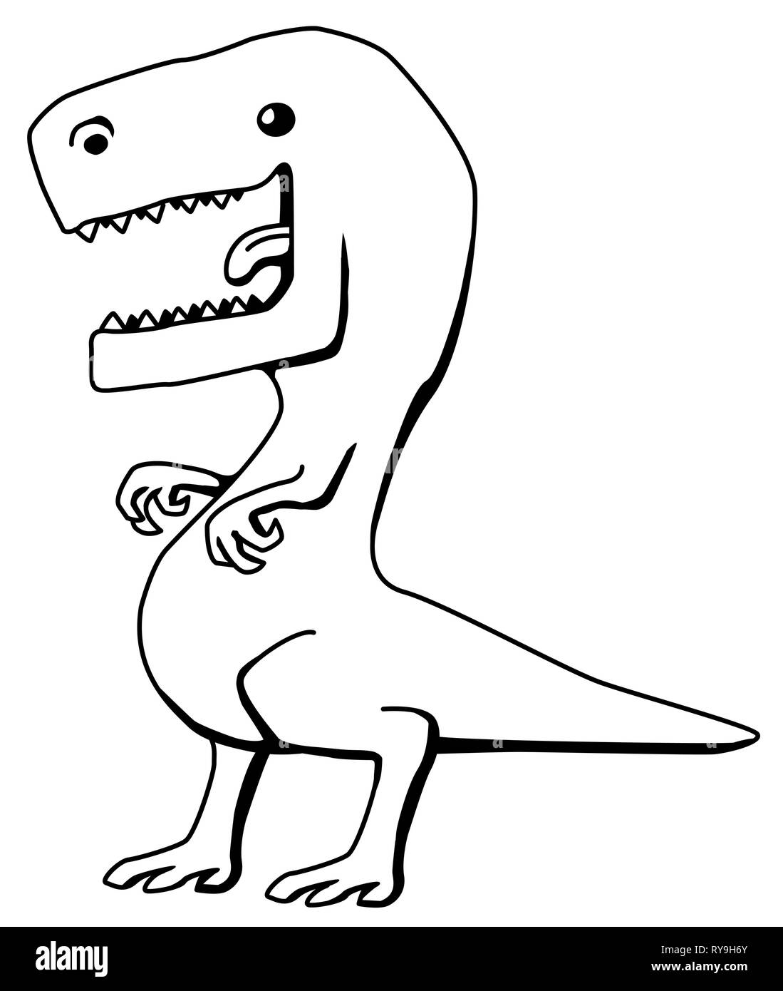 Картина испуганного динозавра