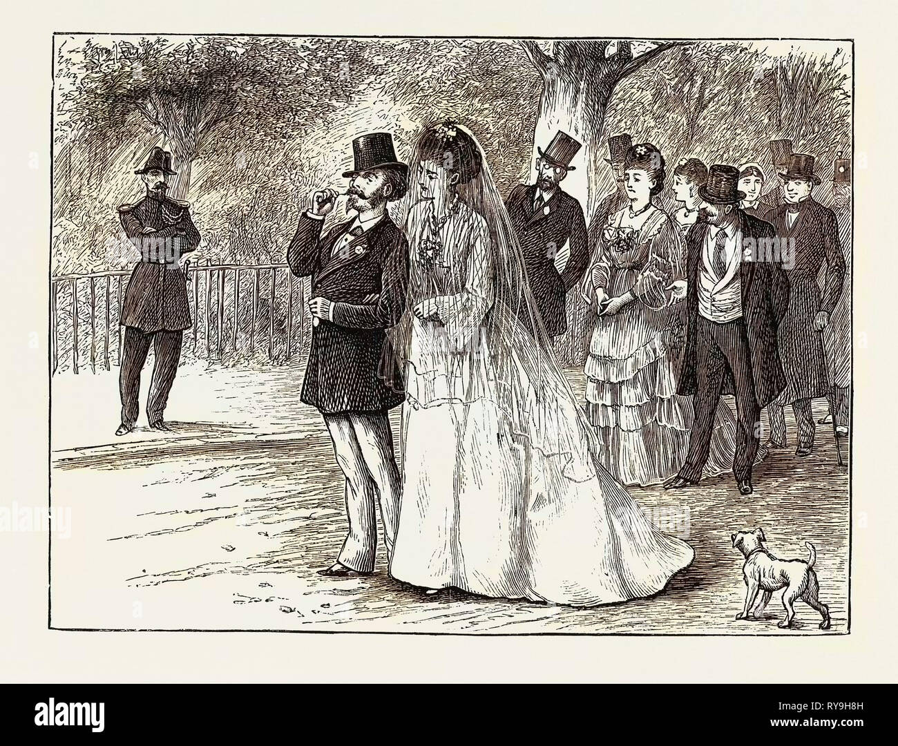 Pictures Of Parisian Life A Wedding Party In The Bois De Boulogne