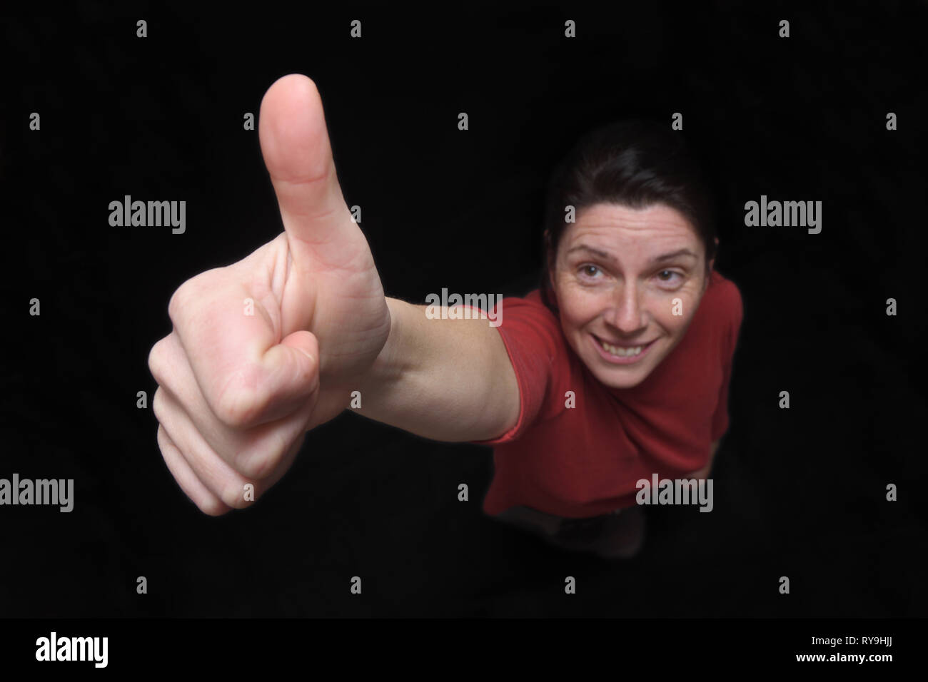 Black woman thumbs up hi-res stock photography and images - Alamy