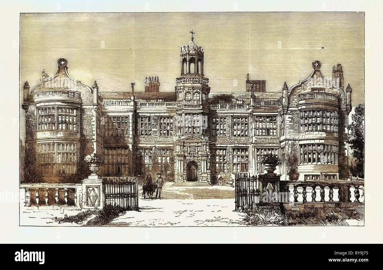 Ingestre Hall, Staffordshire, Seat of the Earl of Shrewsbury, Destroyed by Fire, October 12 Stock Photo