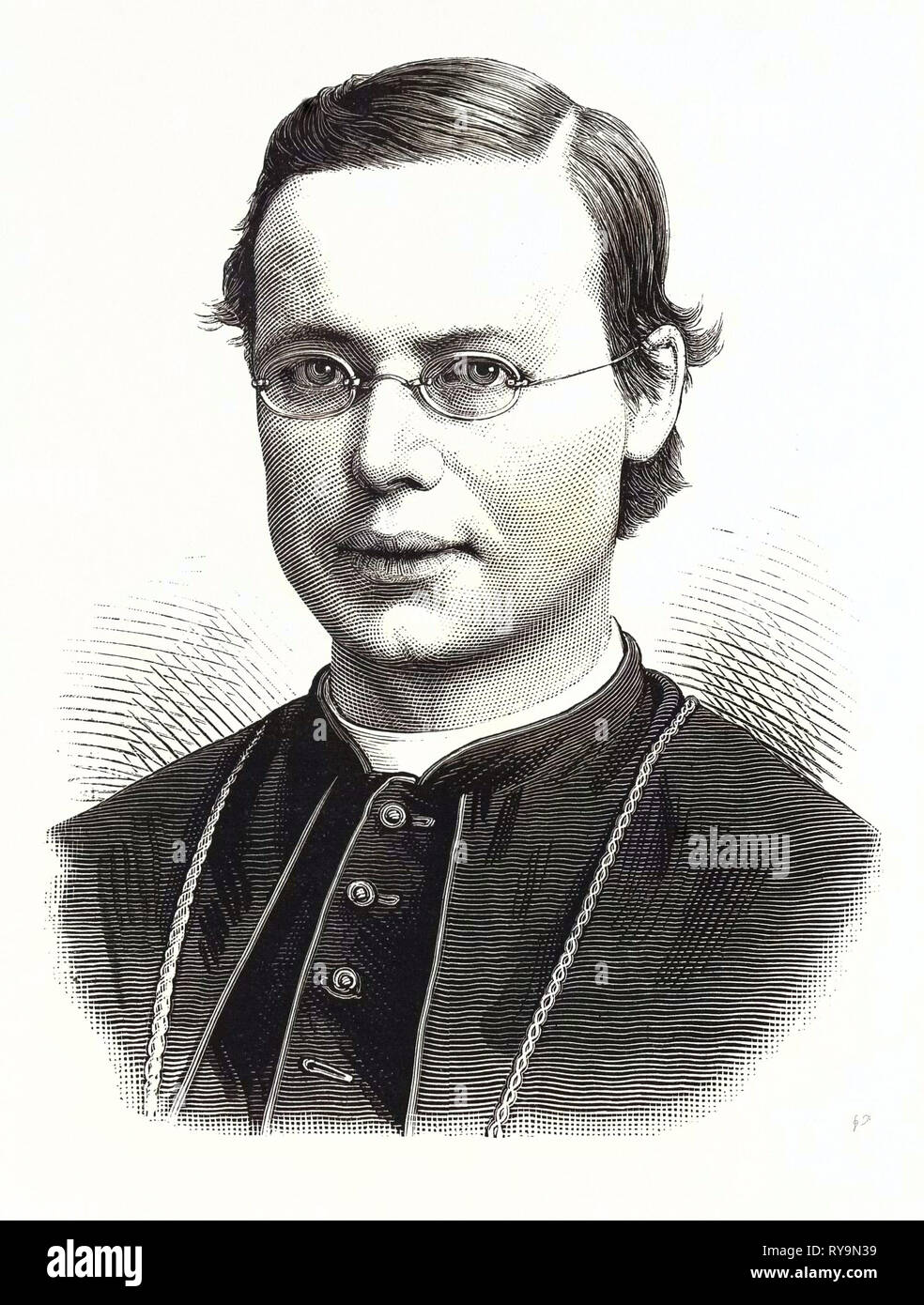 Rt. Rev. Michael A. Corrigan, D.D., 1839 - 1902, Newly-Appointed Coadjutor to Cardinal M 'Closkey. American Prelate of the Roman Catholic Church. U.S., Engraving 1880 1881 Stock Photo