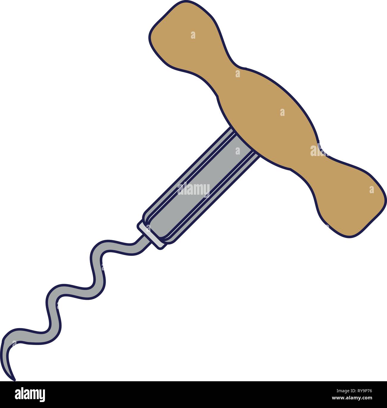 Wine corkscrew symbol isolated Stock Vector Image & Art - Alamy
