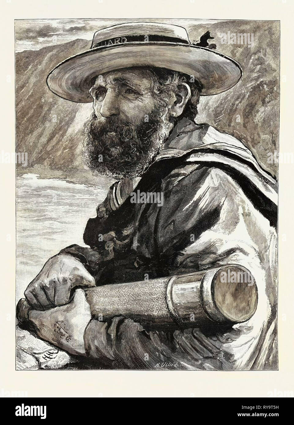 The Coast Guards Man, Engraving 1879, UK, Britain, British, Europe, United Kingdom, Great Britain, European Stock Photo
