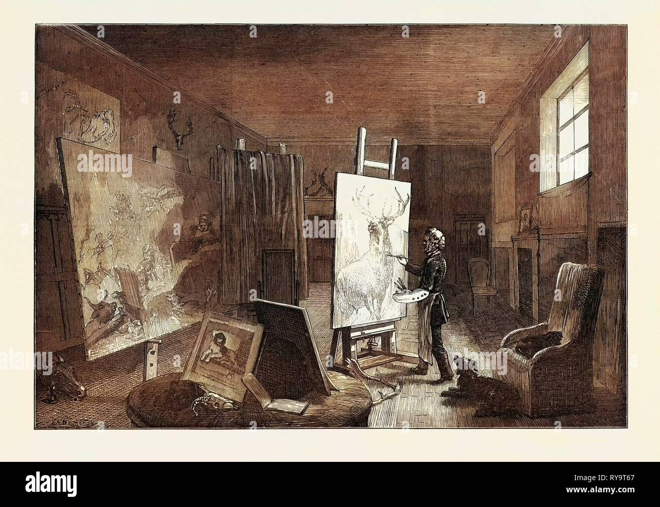 Sir Edwin Landseer's Studio Stock Photo