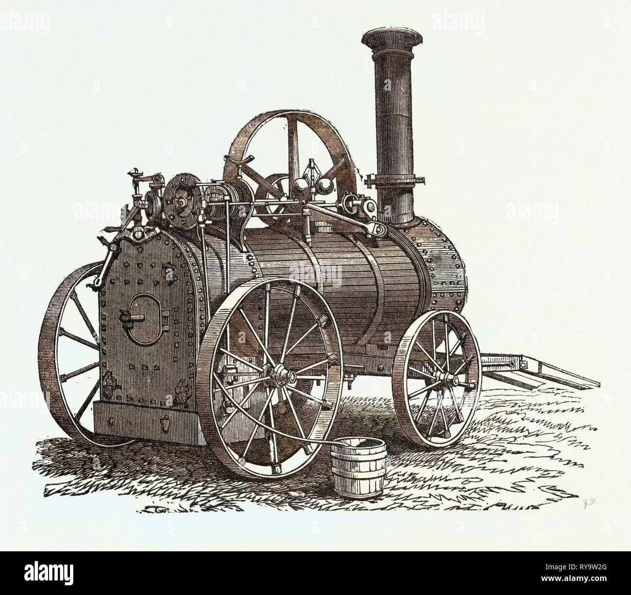 Clayton, Shuttleworth, and Co.'s Portable Steam Engine Stock Photo