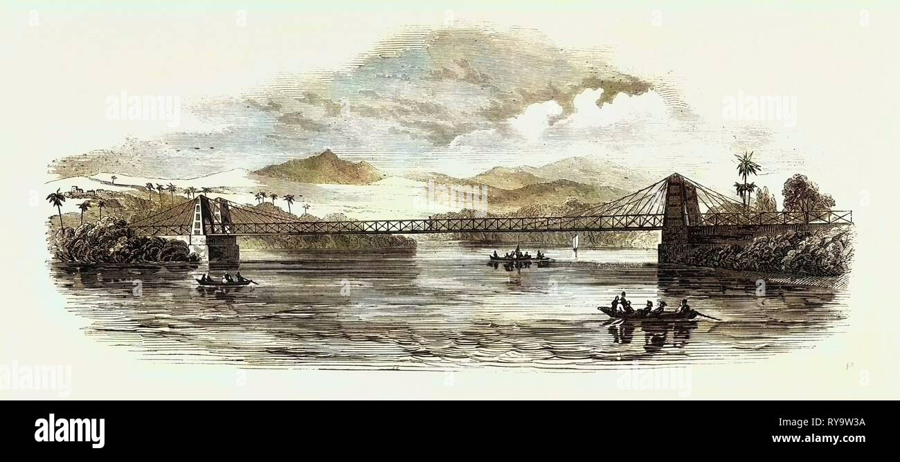 Iron Bridge Built Across the Martha Brae River, Near Falmouth, Jamaica Stock Photo Alamy