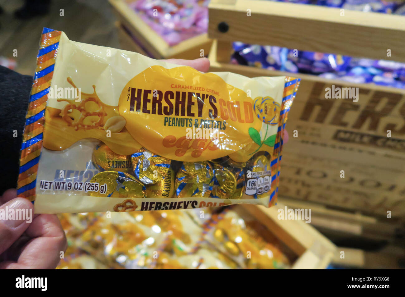 Hershey's Chocolate World Times Square, New York City, USA Stock Photo