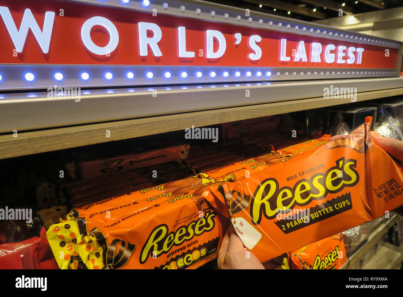 Hershey's Chocolate World Times Square, New York City, USA Stock Photo