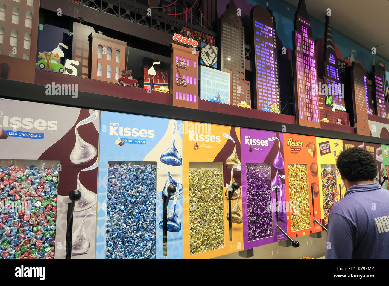 Hershey's Chocolate World Times Square, New York City, USA Stock Photo