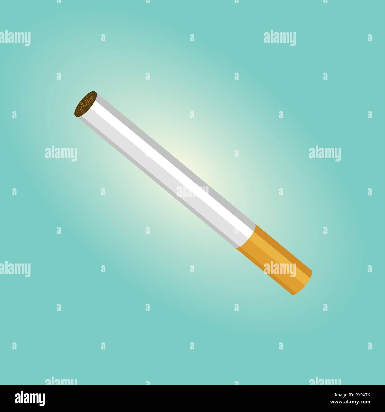 An illustration of a single cigarette Stock Vector
