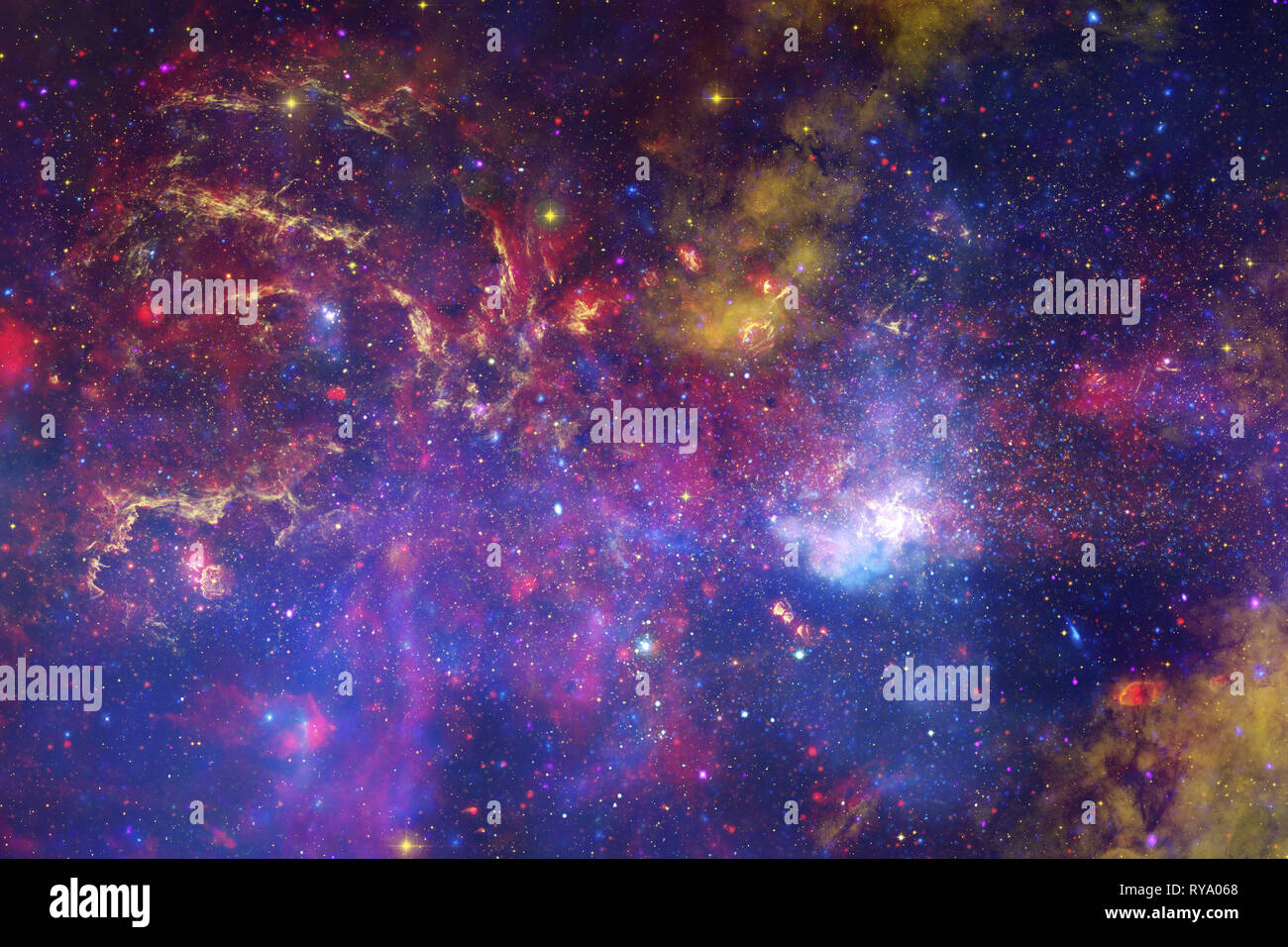 Cosmic landscape, colorful science fiction wallpaper with endless outer  space. Elements of this image furnished by NASA Stock Photo - Alamy