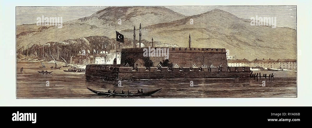 The Russo-Turkish War, the Key of the Dardanelles: Chanak Kalessi, on the Asiatic Shore Stock Photo