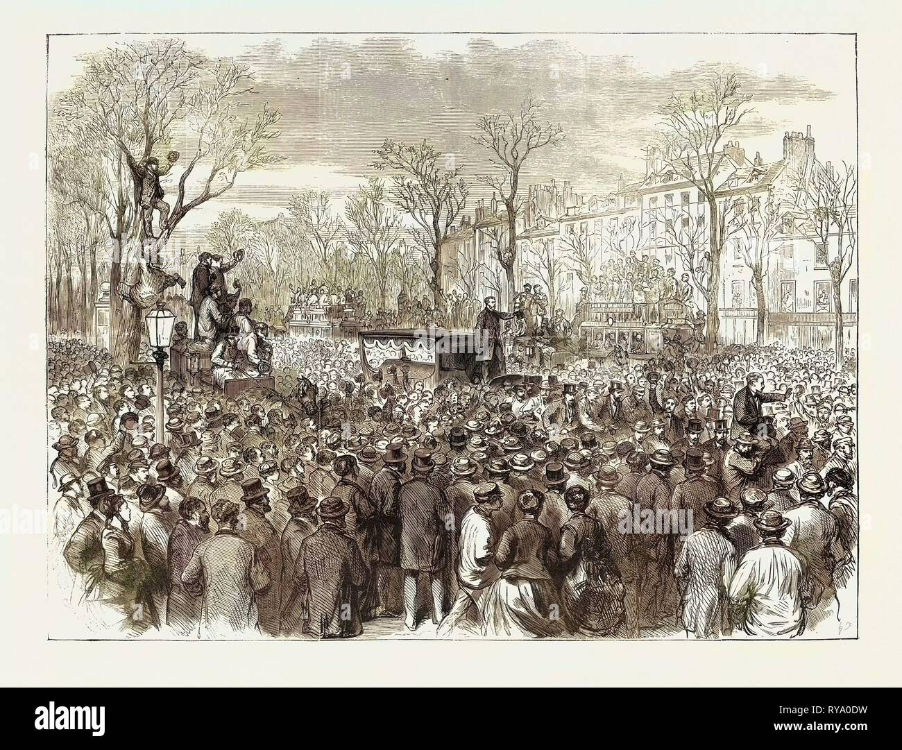 Funeral of Victor Noir, 1870 Stock Photo Alamy