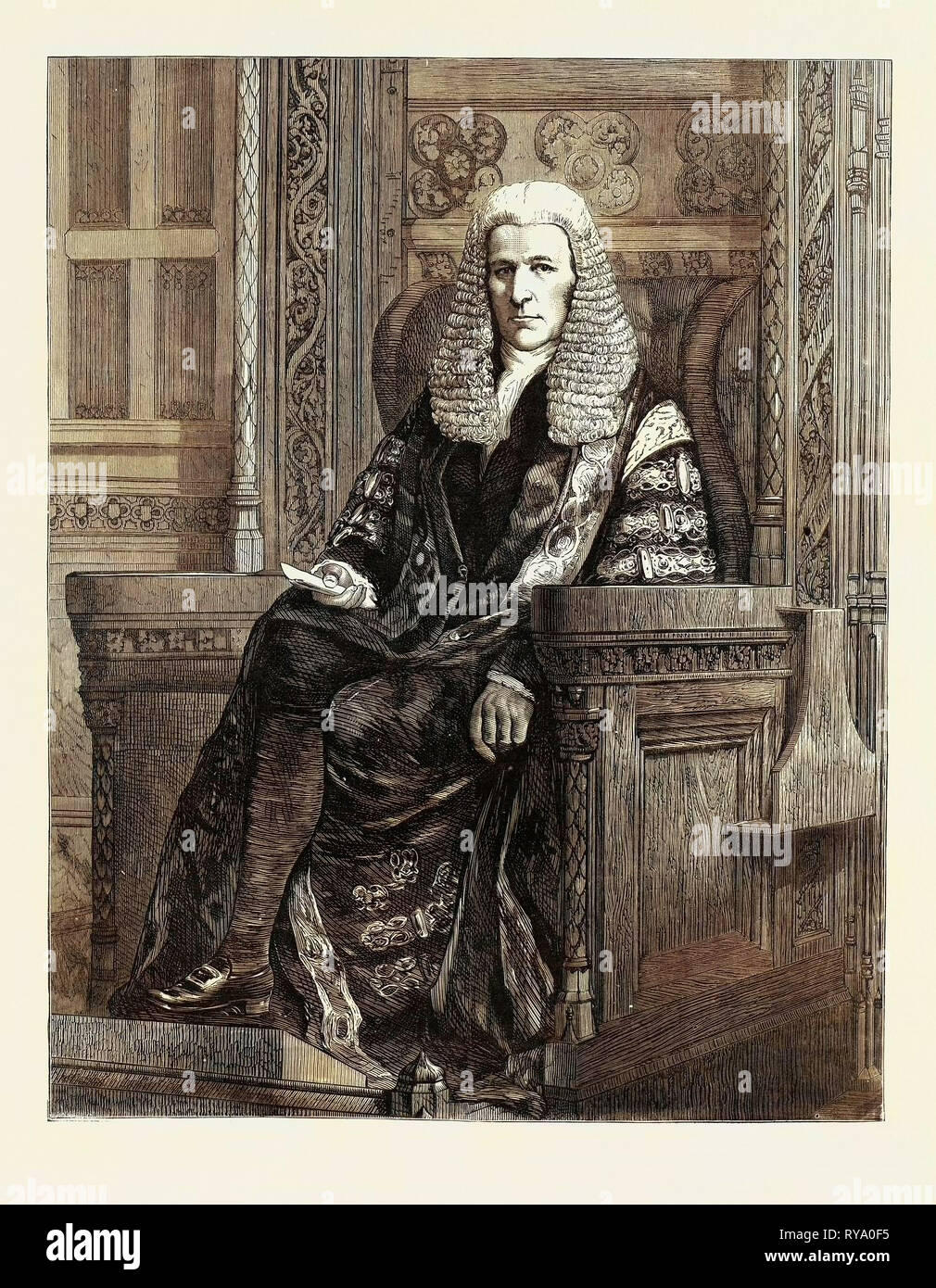 The Right Honourable the Speaker of the House of Commons, 1870 Stock Photo