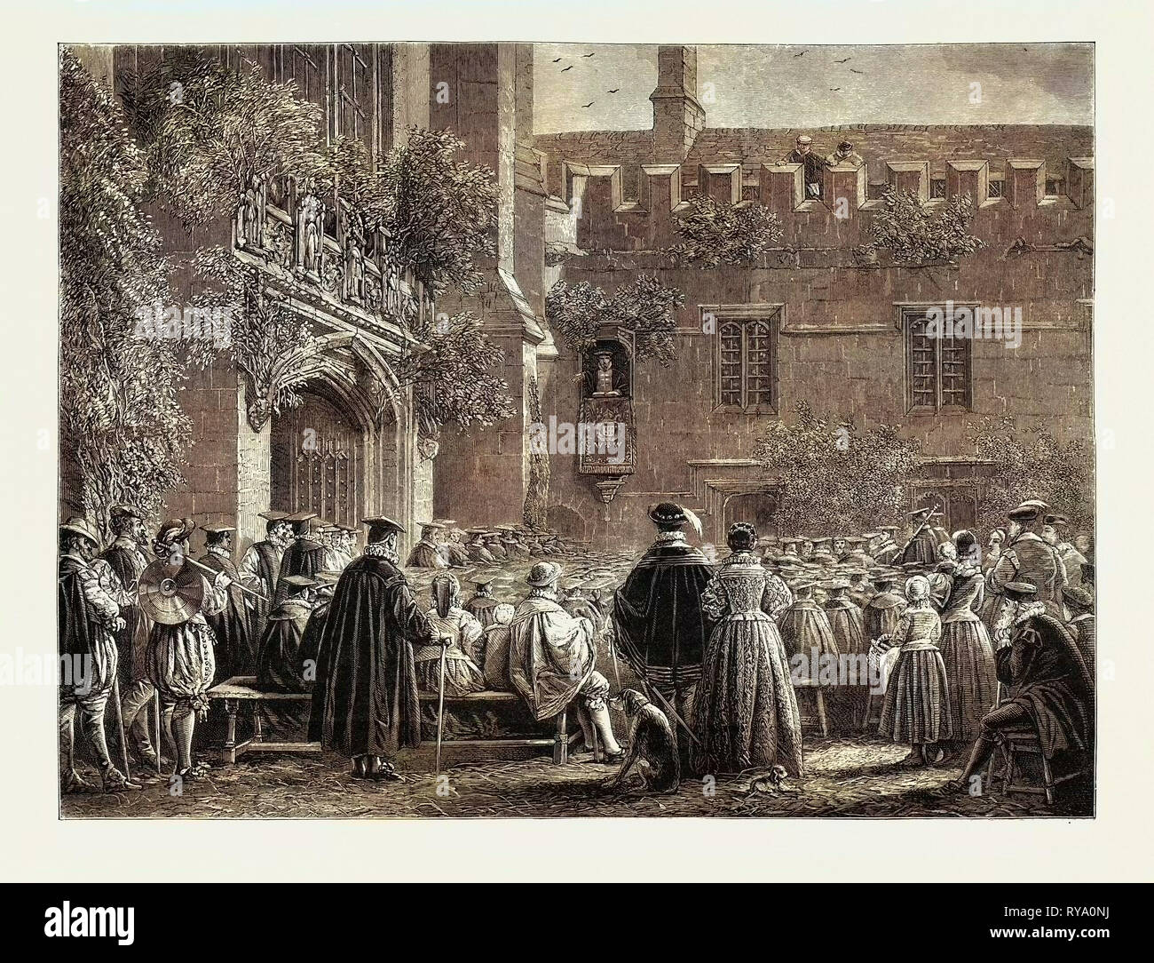 Palm Sunday at Oxford in the Olden Time Stock Photo