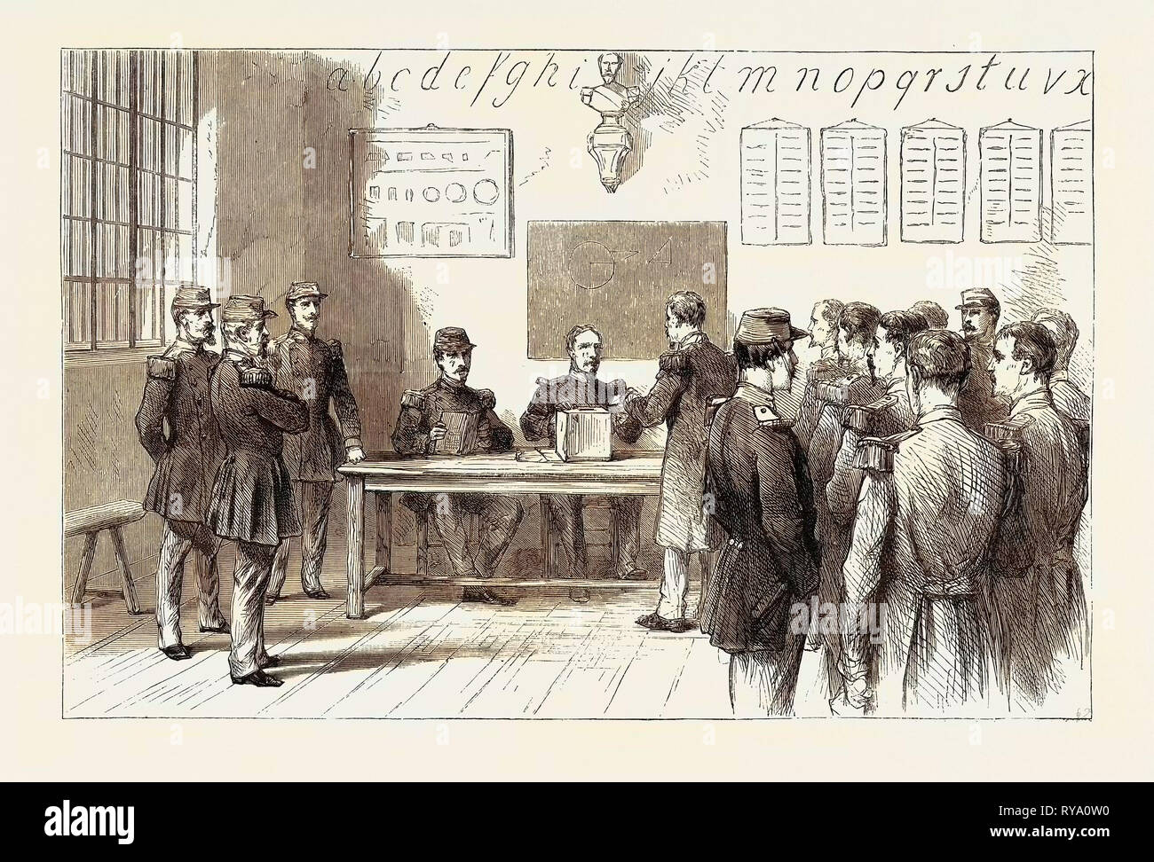 The Plebiscitum. Soldiers Voting, 1870 Stock Photo - Alamy