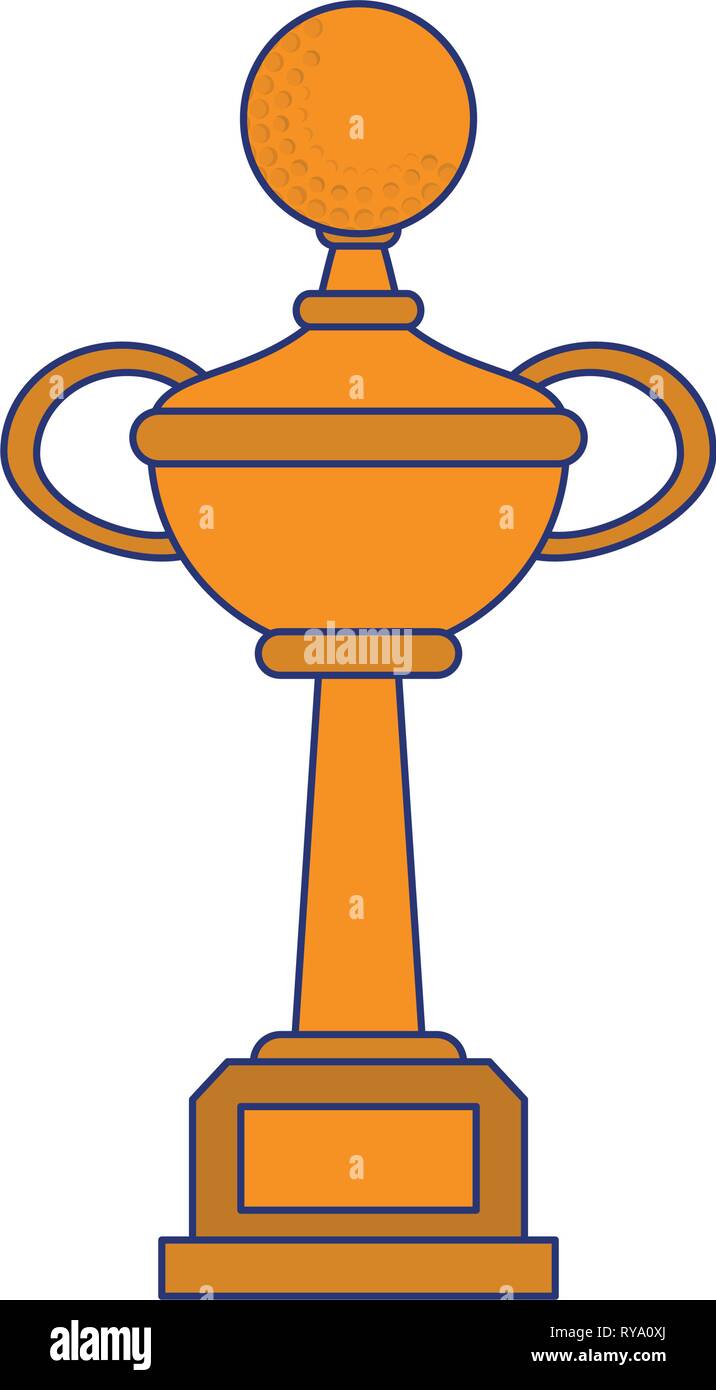 Sport trophy cup championship blue lines Stock Vector Image & Art - Alamy