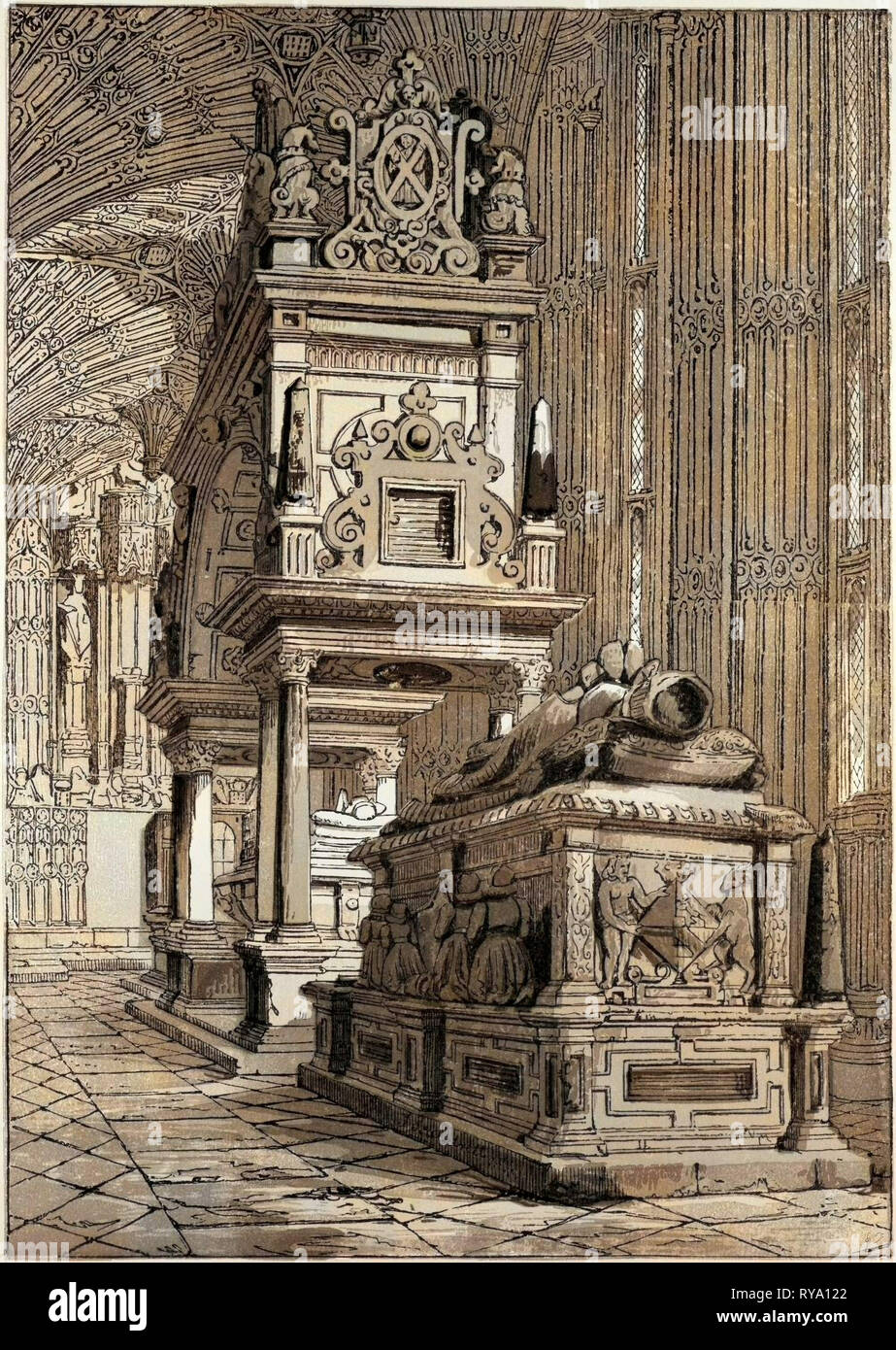 Tomb of Mary Queen of Scots Westminster Abbey UK Stock Photo Alamy