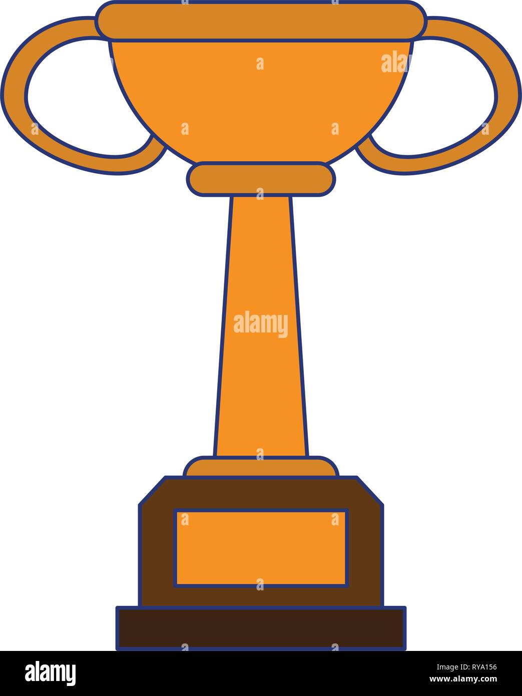 Sport trophy cup championship blue lines Stock Vector Image & Art - Alamy
