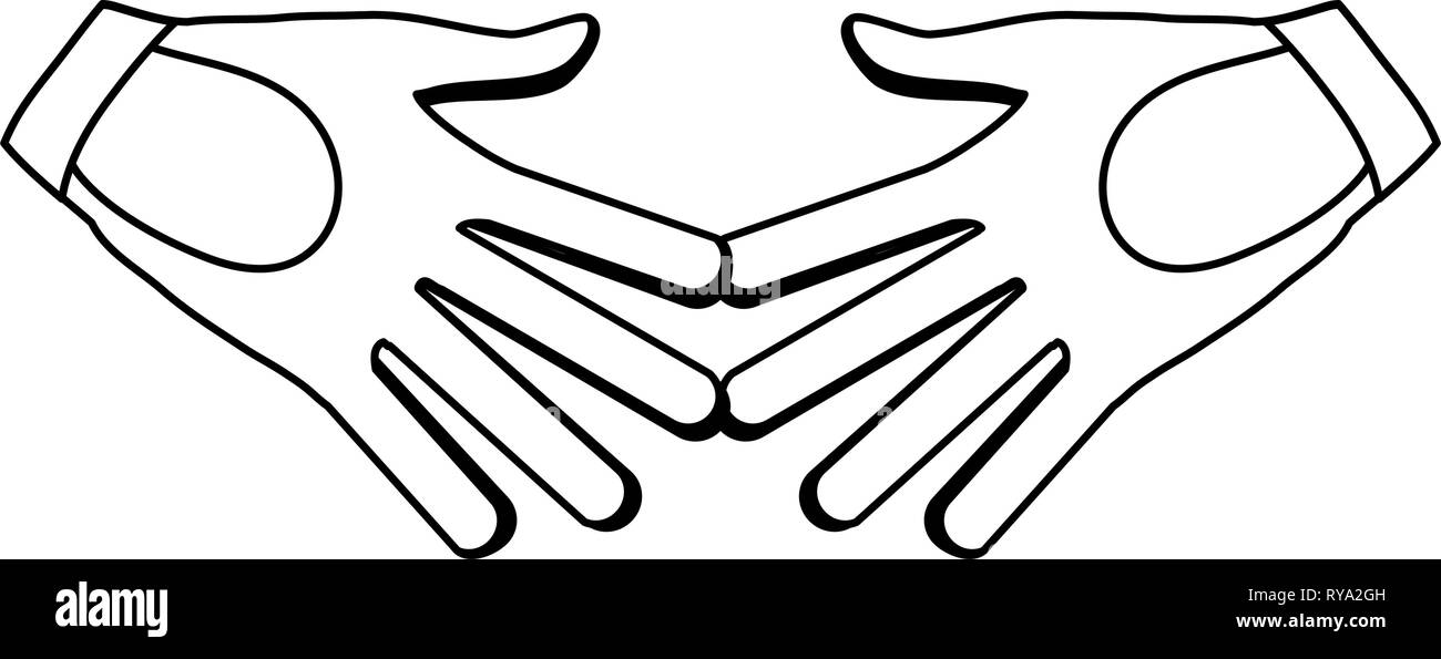 Golf gloves symbol isolated in black and white Stock Vector Image & Art